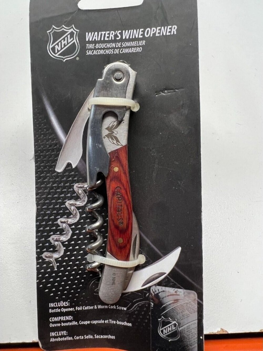 Washington Capitals Wine Bottle Opener Waiter Style TSV Home NHL Official Merch